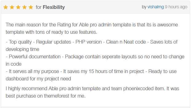 Review for Able pro 7.0 Responsive Bootstrap 4 Admin Template